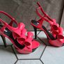 Stiletto High Heel Platform  pink shoes bow ASOS uk5 Image 3
