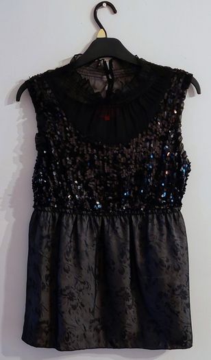 Black Sequinned Top/ Dress