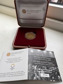 RARE Ireland 100 Euro Gold Proof Coin 2019.100th Anniversary