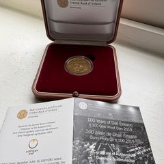 RARE Ireland 100 Euro Gold Proof Coin 2019.100th Anniversary