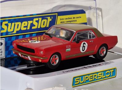 Scalextric Ford Mustang 1960's #6 Classic Slot Car   ( H4339 C4339 gt touring muscle 1960s classic superslot )