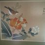 Pair of Vintage Framed Asian Floral & Bird Prints / Paintings (29 x 26.5 cm) Image 4