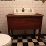 Vintage mahogany vanity and sink Image 2