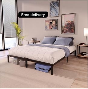 King Size Bed Frame Metal 150x200 with Storage 35cm
