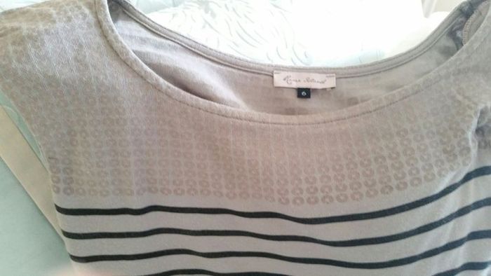 River Island Striped Top with Shoulder Pads - Size 6
