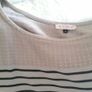 River Island Striped Top with Shoulder Pads - Size 6 Image 3