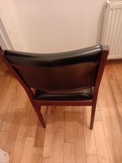 crannac mid century teak dining chairs x5