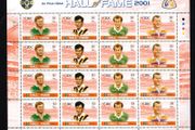 2001 Ireland GAA Hall of Fame (Padraic Carney, Frank Cummins, Jack O'Shea &amp; Nicky Rackard) Stamp Sheetlet Plate 1B1B1B1B Mint Never Hinged (MNH)