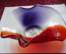 Coloured glass bowl, Home decor, Glass bowl,