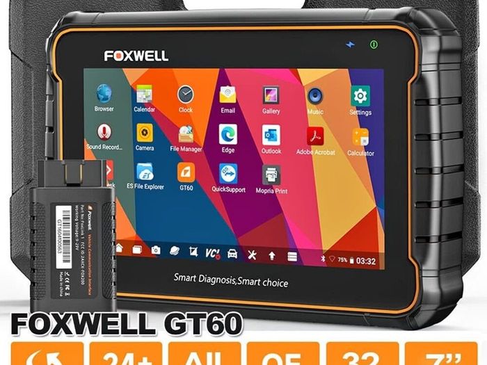 FOXWELL gt60 OBD2 Bluetooth Car Diagnostic Tool All System Bi-Directional Test 30+ Reset Code Reader OBD2 Scanner