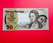 Portugal.  50. Escudos  1980    Pick 174  ( uncirculated )