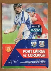 10th March 2013.GAA (Hurling) Programme. Waterford V Cork @ Walsh Park