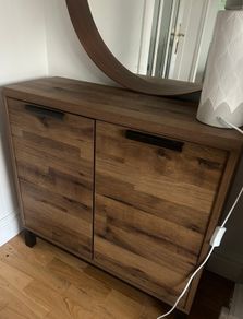Dark Bronx oak-effect compact sideboard from Next