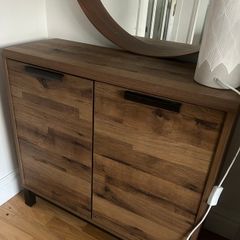 Dark Bronx oak-effect compact sideboard from Next