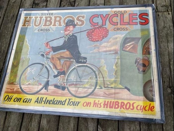 Rare Vintage Hubros Cycles All Ireland cycling Tour 1950s