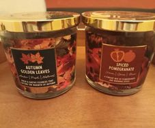 Set of 2 Premium Autumn Scented Candles (Gold Lids)
