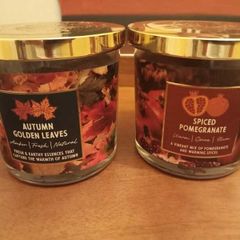 Set of 2 Premium Autumn Scented Candles (Gold Lids)