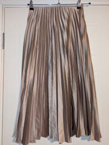 stunning Metallic pleated midi skirt from Zara
