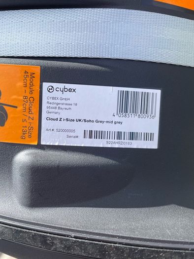 Cybex - 2 no. Car Seats & Base to suit