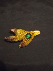 1960's French Enamel Andree Bazot Brooch - Signed