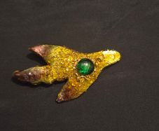 1960's French Enamel Andree Bazot Brooch - Signed