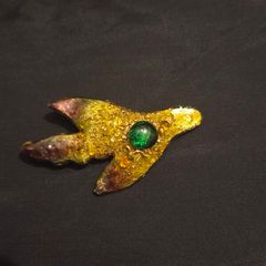 1960's French Enamel Andree Bazot Brooch - Signed
