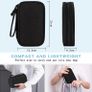 Electronics Accessories Organiser Bag, Travel Cable Organizer Bag Pouch Portable Waterproof Double Layers All-in-One Carry Travel Bag for Cable, Cord, Charger, Phone, Earphone M-Black Image 2