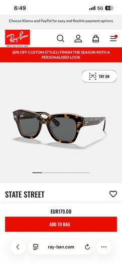 RayBan State Street