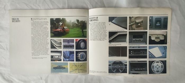 Vintage 1985 Nissan Bluebird Sales Brochure. Rare Automobilia