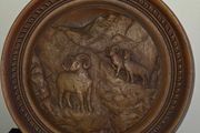1970's Karl Rothammer Wood Carved Wall Plaque