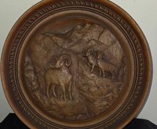 1970's Karl Rothammer Wood Carved Wall Plaque