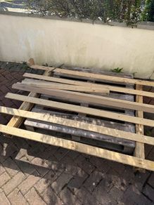 Palette and wood