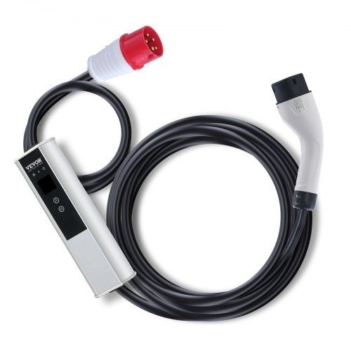 EV Charger Type 2 16A 3.68 kW 11 kW, Electric Vehicle Car Charger with 7 5 M Charging Cable CEE 16 Plug LCD, IEC 62196 Home EV Charging Station with Carry Bag Charging Cable Hook