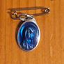Vintage Lot Of 2 Enamel Catholic Religious Medal/ Pendant Of The Holy Mary. Image 8