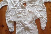 3 White Newborn Babygrows