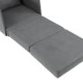 NEW SALE Faux Suede Single Sofa bed W/Pillow-Grey (FREE SHIPPING) Image 3