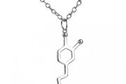 Silver Necklace with Chemical Molecule design