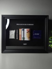 Gift 3D money frame art decor