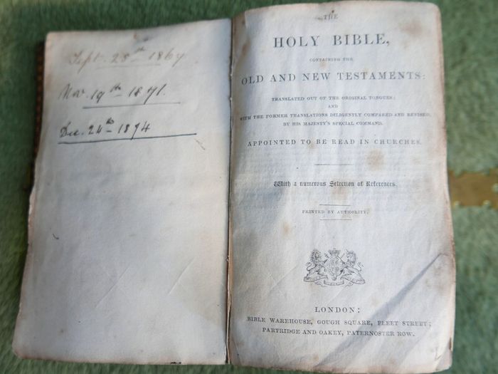 Antique 1852 Holy Bible New And Old Testaments