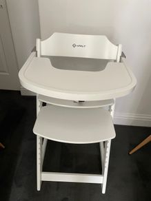 High chair with baby bouncer