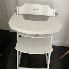 High chair with baby bouncer
