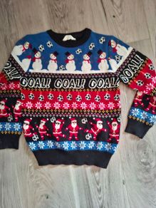 Goal Football Santa Christmas Jumper age 8-9