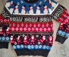 Goal Football Santa Christmas Jumper age 8-9