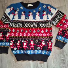 Goal Football Santa Christmas Jumper age 8-9