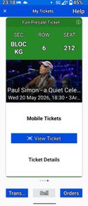 Paul Simon 3Arena 20th May