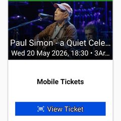 Paul Simon 3Arena 20th May