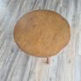 Round solid oak coffee table with made to measure toughened glass Image 3