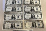 USA Dollar Silver Certificate Banknote x 11