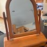 Solid pine dressing table or office/school desk + mirror. Image 2