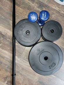 weights and barbell